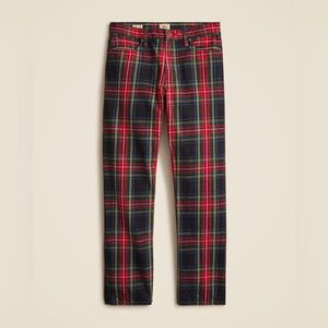 ❤️NWT J. Crew Plaid Men's Pants - Red and Black Tartan | 35 x 32
